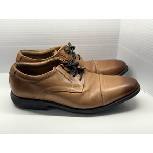 Nunn Bush Comfort Gel Oxford Shoes Lace Up Brown Leather Dress Men's SIZE 12M